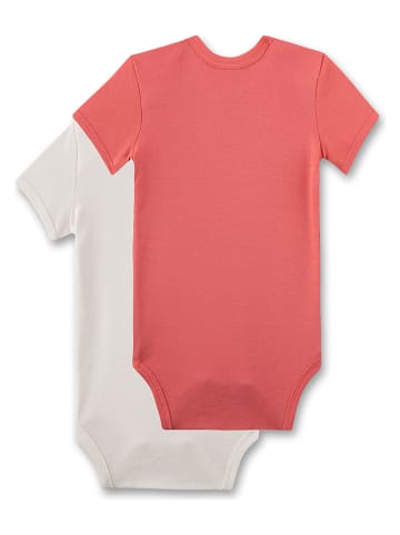 2-delige set: rompers rood/beige