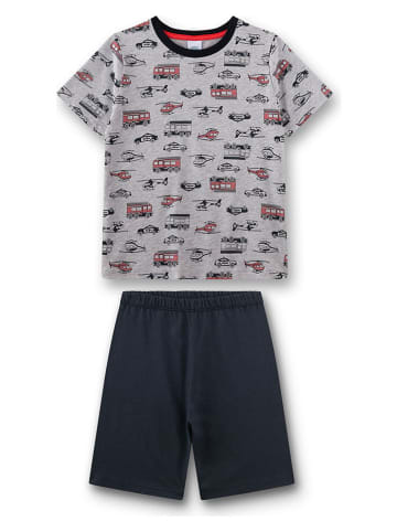 Pyjama in Anthrazit/ Grau