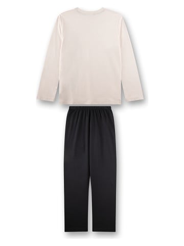 Pyjama in Schwarz/ Beige