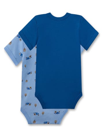 2-delige set: rompers lichtblauw/donkerblauw