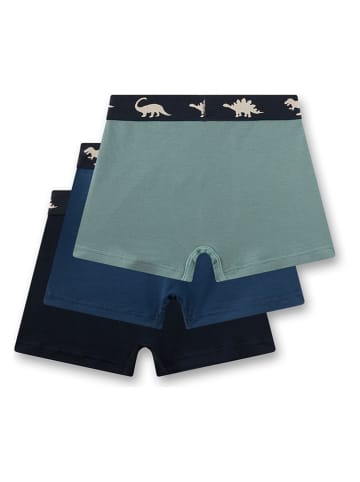 3er-Set: Boxershorts in Dunkelblau/ Türkis