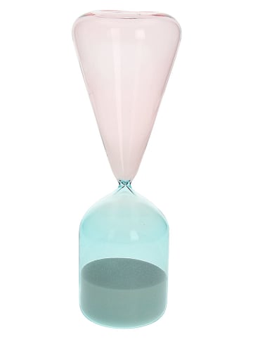 Klepsydra w kolorze różowo-miętowym - wys. 26 cm