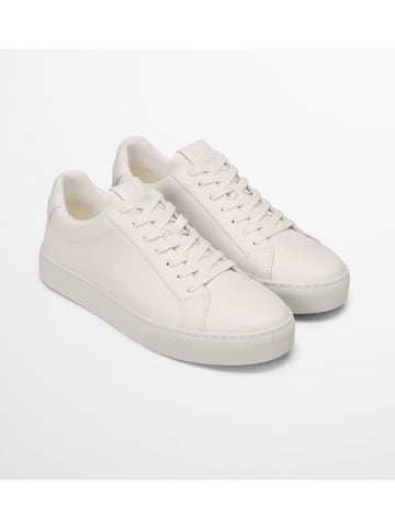 Skórzane sneakersy w kolorze białym