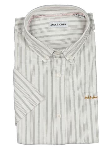 Blouse "Devin" wit/grijs