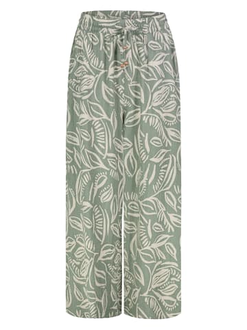 Broek olijfgroen/crème