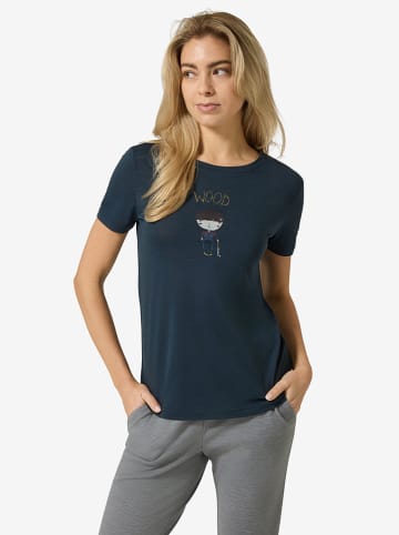 Trainingsshirt "Wood Craftine" in Dunkelblau
