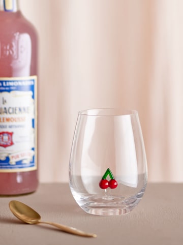 Trinkglas "Misa" in Transparent/ Rot - 560 ml
