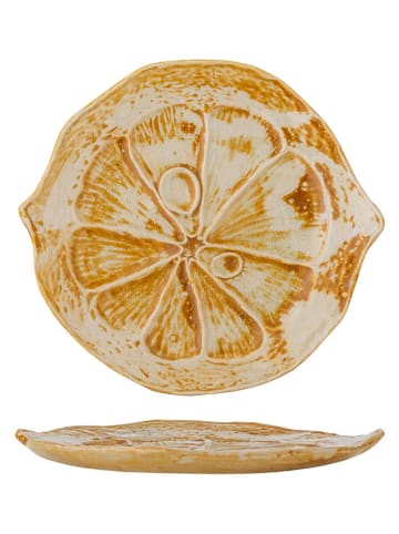 Półmisek "Golda" w kolorze kremowo-jasnobrązowym - dł. 17 cm