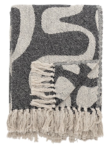 Koc "Salobre" w kolorze czarno-kremowym - 160 x 130 cm