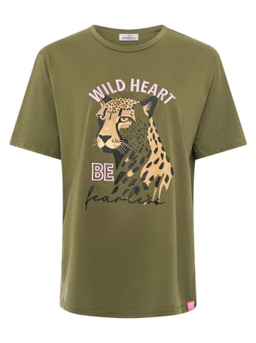 Koszulka "Wild Heart" w kolorze khaki