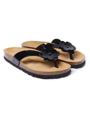 Teenslippers "Lene" zwart