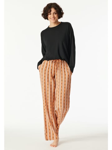 Pyjama-Hose in Beige/ Orange