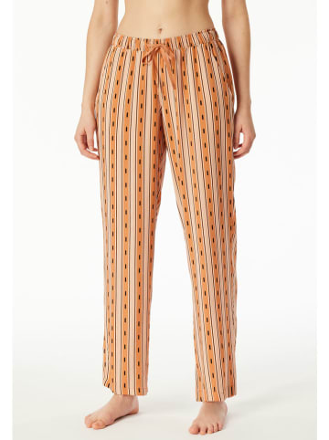 Pyjama-Hose in Beige/ Orange