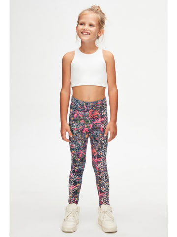 Leggings in Blau/ Bunt