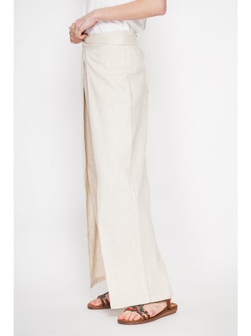 Leinen-Hose in Creme