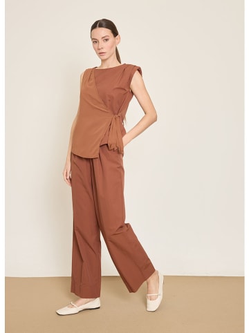 Bluse in Hellbraun