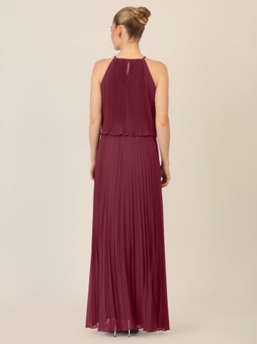 Plisseekleid in Bordeaux