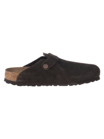 Leder-Clogs "Boston" in Dunkelbraun