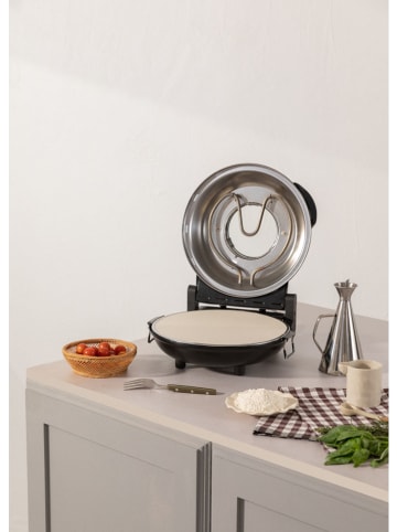 Elektryczny piec w kolorze czarnym do pizzy - 40,1 x 21 x 36,5 cm