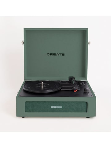 Gramofon "Retro" w kolorze zielonym - 44 x 18,5 x 33,3 cm
