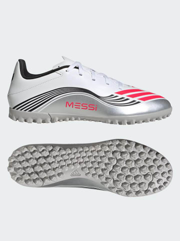 Voetbalschoenen met multinoppen "F50 Messi Club TF" wit