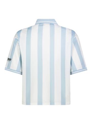 Shirt in Weiß/ Hellblau