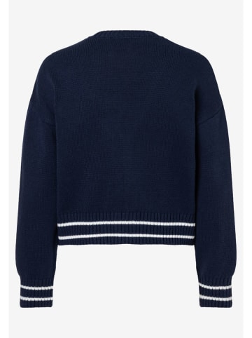 Cardigan in Dunkelblau/ Weiß