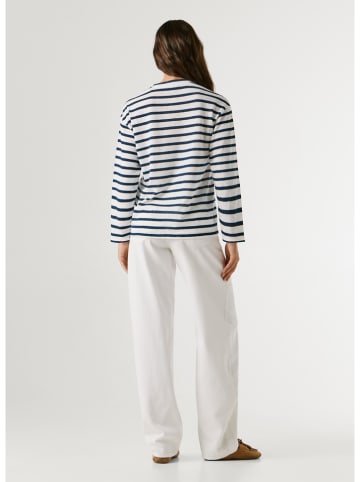 Longsleeve "Marlen" in Weiß/ Schwarz