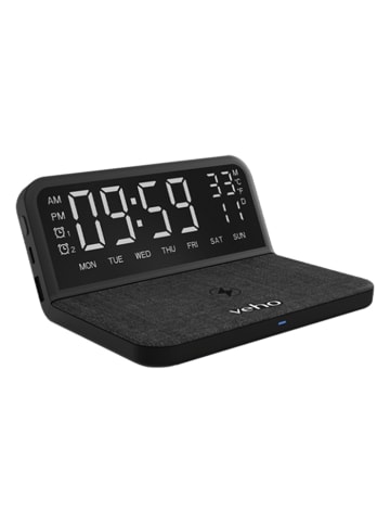 Budzik "TQ-1" w kolorze czarnym