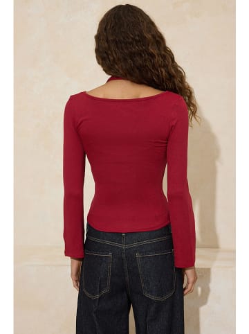 Bluse in Bordeaux