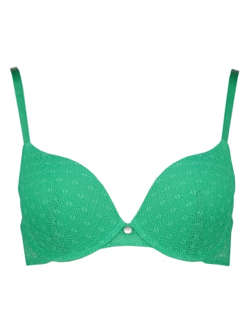 Biustonosz push-up w kolorze zielonym