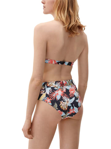Bikini-Hose in Schwarz/ Hellblau/ Koralle