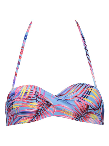 Bikini-Oberteil in Hellblau/ Bunt
