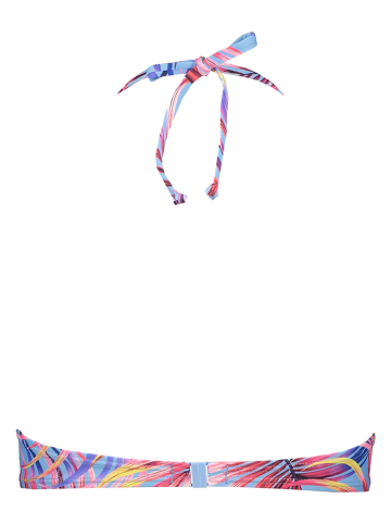 Biustonosz bikini w kolorze błękitnym ze wzorem
