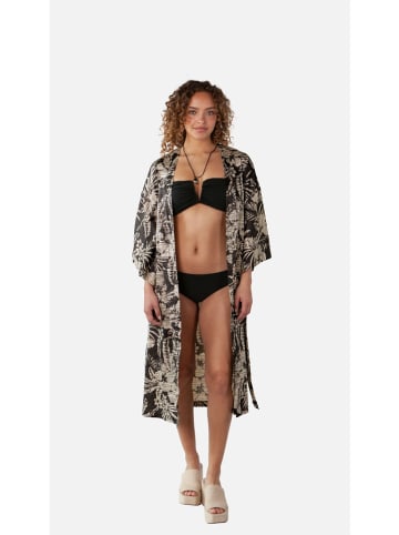 Kimono "Luciaga" w kolorze beżowo-czarnym