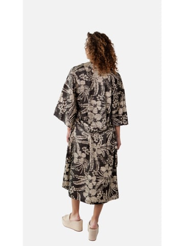 Kimono "Luciaga" w kolorze beżowo-czarnym
