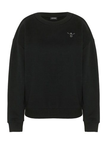 Sweatshirt in Schwarz
