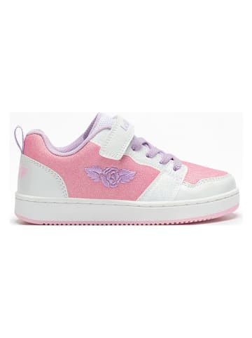 Sneakersy "Amalia" w kolorze biało-jasnoróżowym