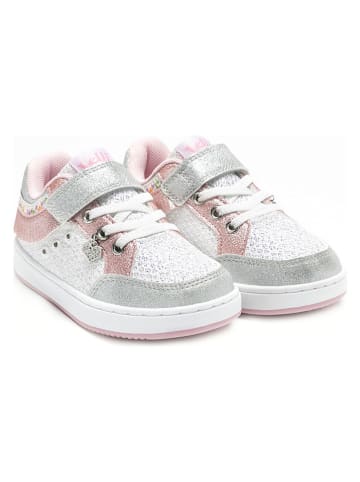 Sneakers "Frangetta" wit/lichtroze