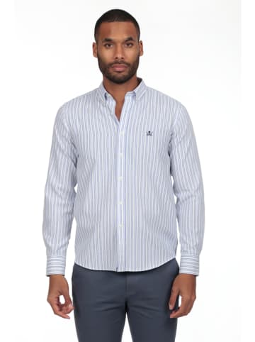 Blouse - regular fit - wit/lichtblauw