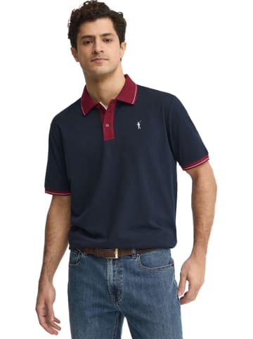 Poloshirt in Dunkelblau/ Bordeaux