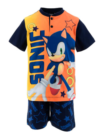Piżama "Sonic" w kolorze granatowo-pomarańczowym