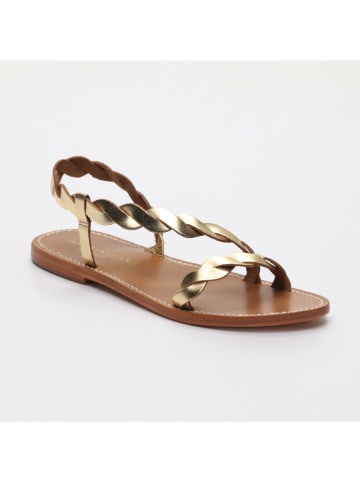 Leder-Sandalen "Maria" in Gold