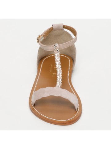 Leder-Sandalen "Clark" in Beige