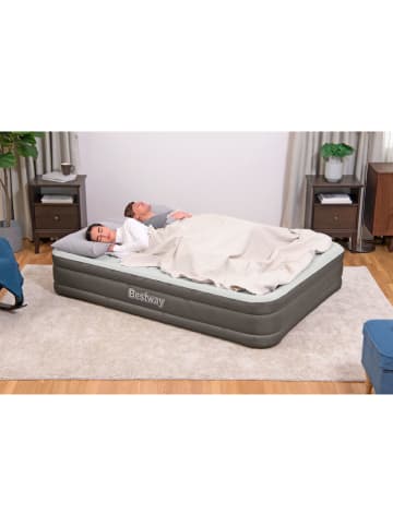 Doppelluftbett mit integ. Elektropumpe in Grau - (B)152 x (H)36 x (T)203 cm