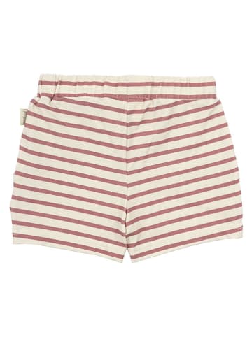 Shorts in Creme/ Rot