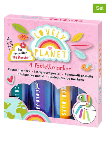 2er-Set: Pastellmarker "Lovely Planet" - 2x 4 Stück