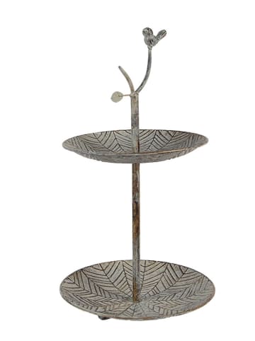 Etażerka w kolorze zielonym - wys. 48 x Ø 26 cm