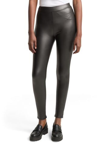 Kunstlederleggings in Schwarz