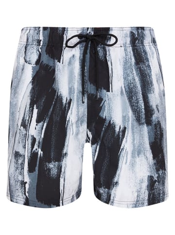 Badeshorts in Schwarz/ Hellblau